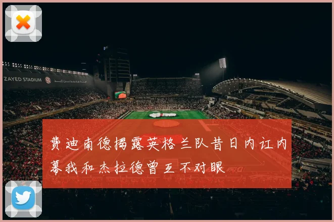 费迪南德揭露英格兰队昔日内讧内幕我和杰拉德曾互不对眼